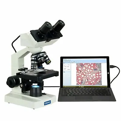 OMAX 40X-2000X Compound Binocular Microscope W 1.3MP Built-in Digital Camera • $368.99