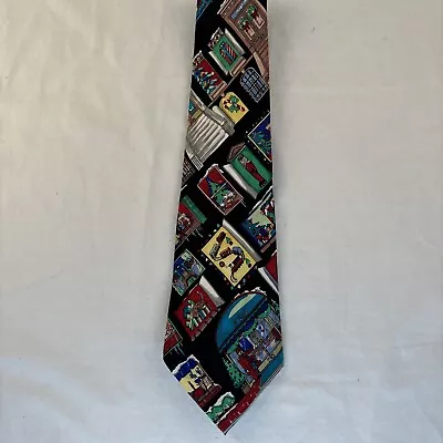 Vintage 1993 Nicole Miller 100% Silk Necktie Tie Christmas Santa Hand Sewn • $9.99