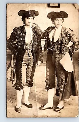 Real Photo Postcard Kansas Manhattan Ladies In Matador Costume While In Mexico • $13