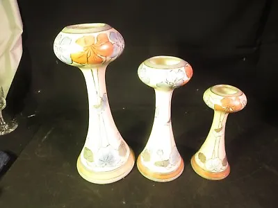 3 Royal Dux  Mushroom Style Art Deco Pottery Vases • $52.49