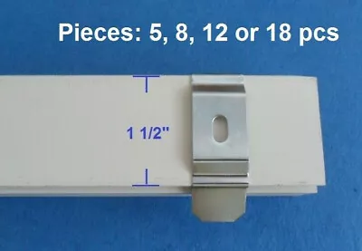Vertical Blind C Clip Ceiling Mount Install Bracket For 1 1/2  Rail 5-18 Pcs • $5.99