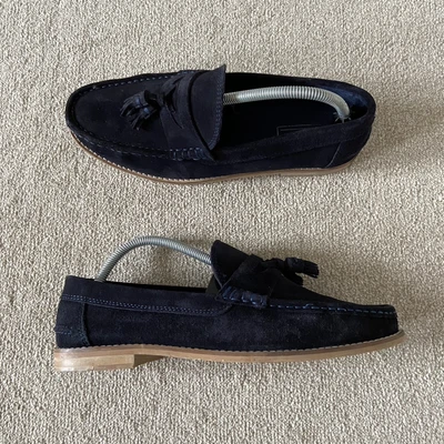 £5 • Buy ASOS Design Tassel Loafers - - UK 8.5 - Navy / Natural Sole