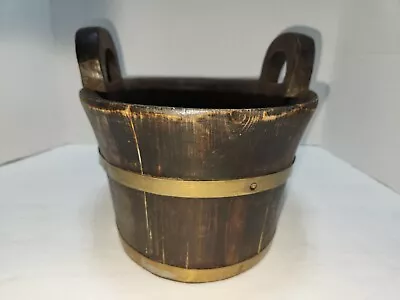 Primitive Wooden Bucket/Planter   • $29.95