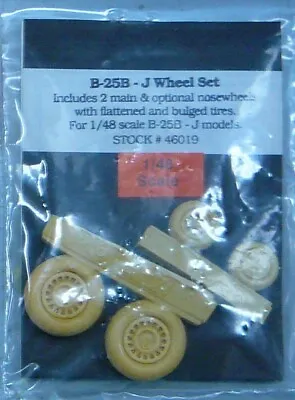 1/48 True Details B-25 B/J Mitchell Resin Wheels Set #46019 LOWEST OVERALL COST • $7.45