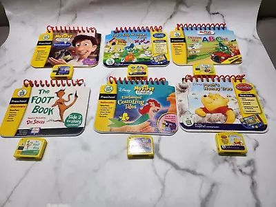 My First Leap Pad LeapFrog Learning System 6 Books 6 Cartridges Pooh Dr. Seuss • $14.97