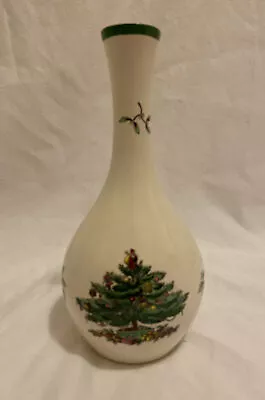 SPODE CHRISTMAS TREE Bud Vases  7 1/2  Made In England Small Vase Holiday • $20