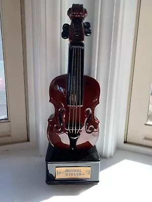 Vintage Japan Musical Violin Liquor Bottle Music Box • $35