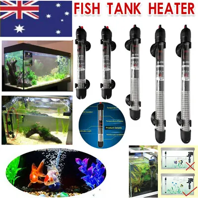 Aquarium Heater Submersible Fish Tank Auto Water Thermostat Heating Rod 25-300W • $12.95