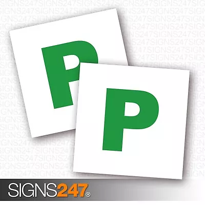 2 X New Driver P Plate Stickers Safety Car Learner Just Passed Vinyl Legal Signs • $3.47