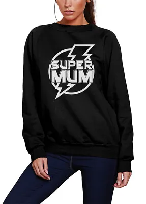 Super Mum Womens Sweatshirt Mum Mummy Mama Fashion Mothers Day Gift • £14.99