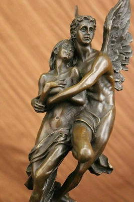 $261.75 • Buy Cupid Eros & Psyche Greek Mythology Pure Bronze Sculpture Statue Signed Figurine