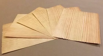 Vertical Grain Pine Wood Veneer Raw/Unbacked - Pk Of 3 - 9  X 9  X 0.024 Sheets • $13