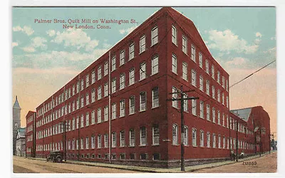 Quilt Mill Palmer Brothers New London Connecticut 1910c Postcard • $7
