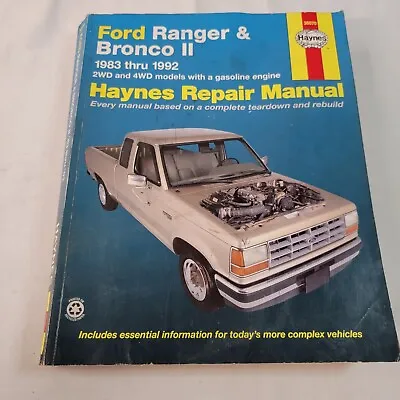 Haynes Repair Manual Ford Ranger & Bronco II  Book 1983 Thru 1992 36070 • $9
