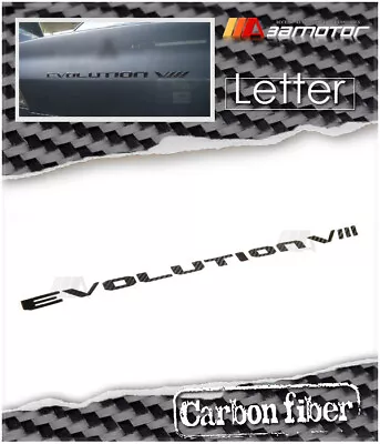 Carbon Fiber EVOLUTION VIII Trunk Rear Badge Emblem Fits Mitsubishi EVO 5 6 7 8 • $56.99