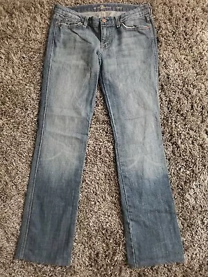 7 For All Mankind Kate Straight Leg Stretch Jeans Size 29 • $14.99