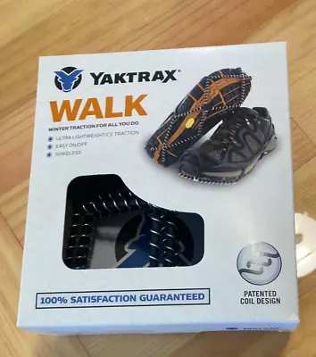 NEW IN BOX Yaktrax Walk Winter Spikeless Traction Coils Small Black Easy On/Off • $7.99