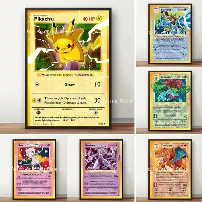 Pokemon Trading Card Poster CanvasTCG Wall Art Anime Home Decor • $179.99