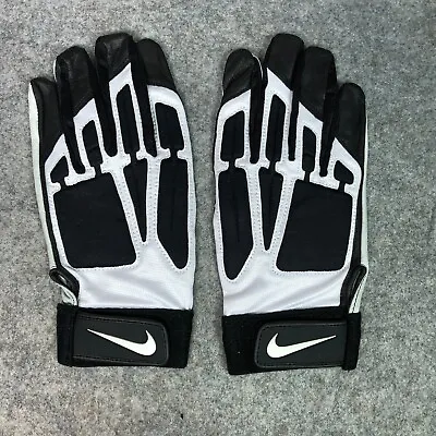 Nike Mens Football Gloves 2XL XXL Black Gray D Tack IV Padded Pair Lineman Sport • $19.98