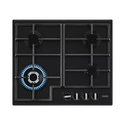 Zanussi Series 40 60cm 4 Burner Gas Hob With Wok Burner - Black ZGNN645K • £260.93