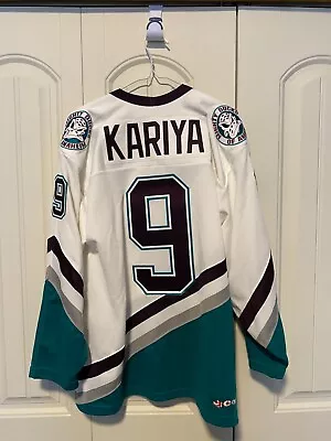 NHL Anaheim Mighty Ducks CCM White 9 Kariya - L • $145.66