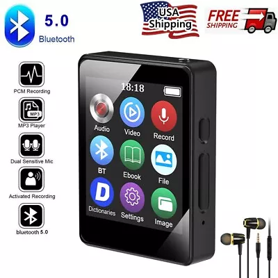 Mini Portable MP3 Player Bluetooth 5.0 HiFi Sport Music Player With Headphone US • $17.55