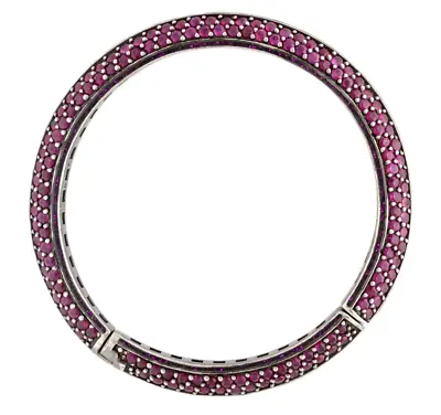 Ip Matthew Campbell Laurenza MCL Cuff Ruby Pink Bracelet Bangle 925 Sterling Gyu • $1099.18
