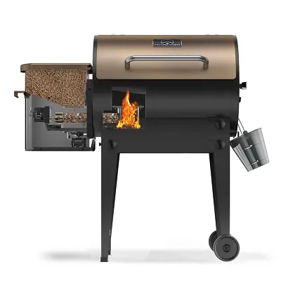 $297.99 • Buy HiMombo 8 In 1 Wood Pellet Grill Extendable BBQ Smoker Portable Automatic Cooker