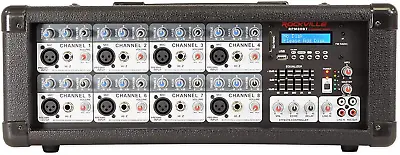 RPM80BT 2400W Powered 8 Channel Mixer/Amplifier W/Bluetooth/Eq/Effects • $257.99