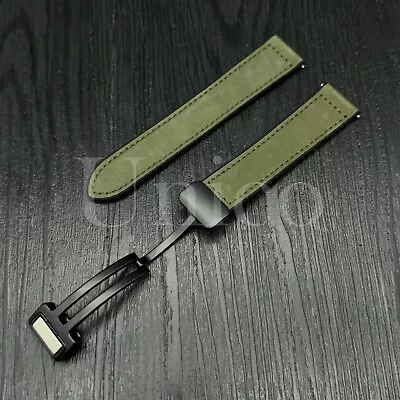 20 22MM Satin Leather Watch Band Strap Magnetic Folding Clasp Fits For Movado AG • $12.99