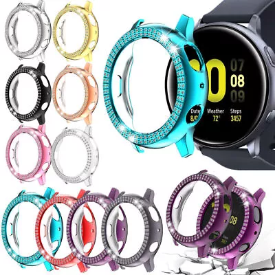 2PCS For Samsung Galaxy Watch Active 2 Cover Bling Crystal Screen Protector Case • $11.39