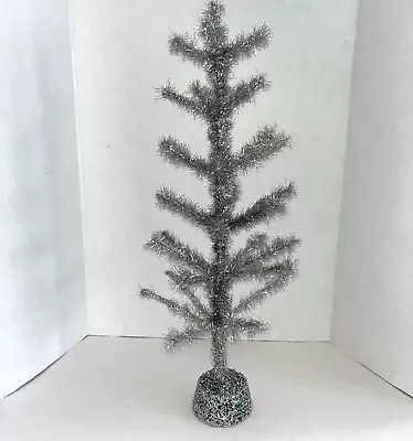 Vintage Sparkler TINSEL Christmas Tree 22  SILVER • $75