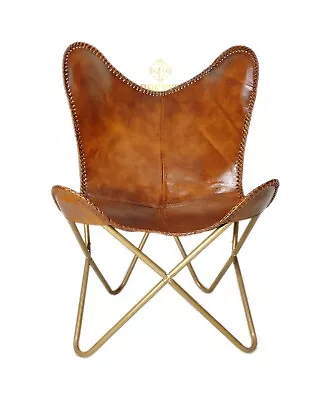 $224.47 • Buy Genuine Leather Comfortable Arm Chair - Openable Iron Stand Lounge Chair PL2-307