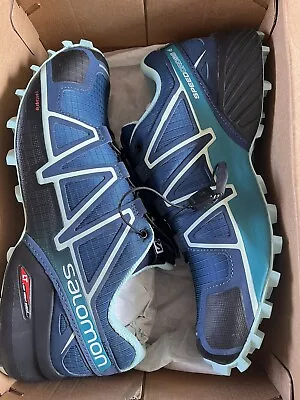 Women’s Speedcross 4 Blue Black Trail Running Shoes.  Uk 7.5 BNIB • £74.99