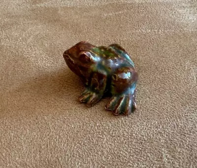 Vintage Wade Whimsies Brown Bull Frog Miniature Ceramic Figurine Tom Smith Toad • $14.50
