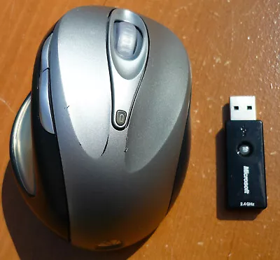 Microsoft Natural Wireless Laser Mouse 7000 Silver W/ Receiver Model 1117 - #15 • $84.50