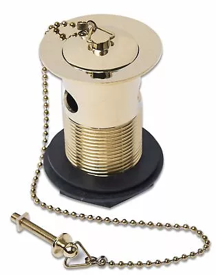 £14.97 • Buy 1.25'' Slotted Bathroom Basin Sink Waste Gold Finish Plug Chain 5 Yr Guarantee