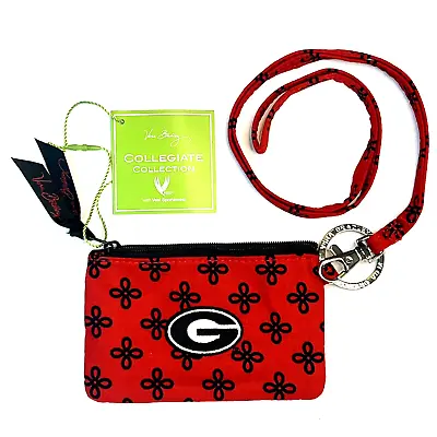 Vera Bradley ZIP ID LANYARD SET  Georgia Bulldogs UG University Badge Holder NEW • $29.75