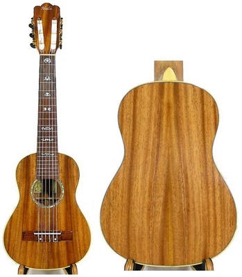 $180 • Buy Alulu Solid Acacia Koa 30 Inch Baritone Guitarlele Natural Wood Grain HU1521