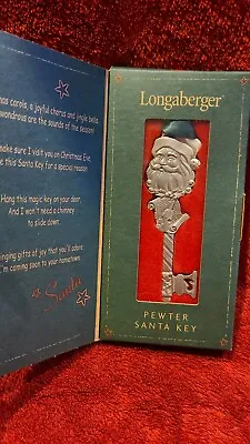 Longaberger 2003 Pewter Santa Key Ornament In Original Box  • $12