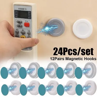 24Pcs Magnetic Hooks Wall Mount Strong Magnet Holder Hook For Fridge Sticker • $19.80