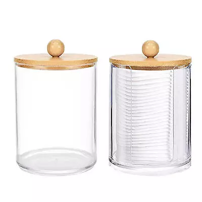 2Qtip Dispenser Cotton Bud Jar Q-Tip Holder Qtip Jar Cotton Pad Holder Dispenser • $13.29