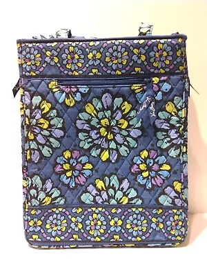 Vera Bradley Tall Zip Tote CAPRI INDIGO BLUE Shoulder Bag Laptop Travel • $19.90