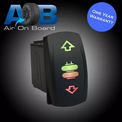 Rocker Switch 6C77GR2 12 Volt AIRBAG Carling Type On Off On LED Green Red  Laser • $19