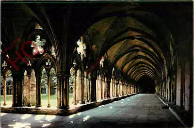 Picture Postcard Salisbury Cathedral The Cloisters Walk [J Arthur Dixon] • £2.59