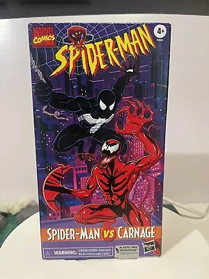 Marvel Legends Spider-Man Symbiote Vs Carnage VHS Packaging 2 Pack Figures New • $79.99