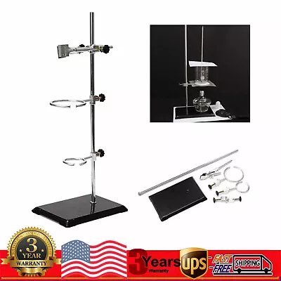 Lab Iron Stand Flask Condenser Clamp Ring Rack Set Support Holder Chemistry USA • $20