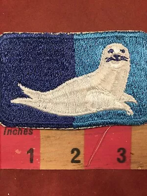 Vtg Old Full Embroidered WHITE SEAL Patch Marine Animal Patch 00WH • $6.79