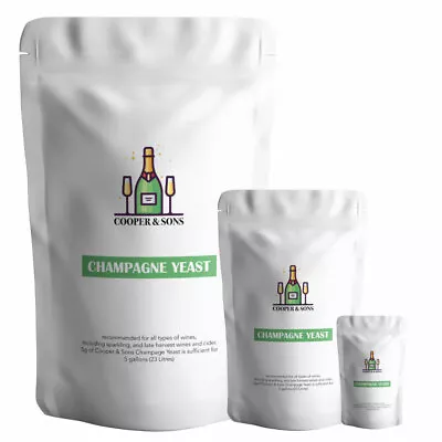 £12.99 • Buy Champagne Yeast For All SPARKLING Wine & Cider Super Yeast By Cooper & Sons
