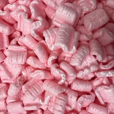 1 (ONE) Cubic Feet Pink Anti Static Packing Peanuts Loose Void Fill Cu Ft Foot • $10.99